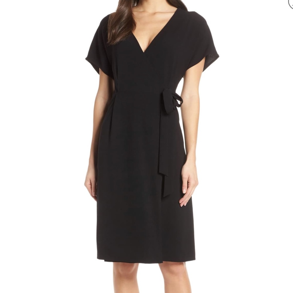 Flattering Charles Henry Faux Wrap Dress Size M